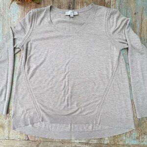 LOFT Women's Tan Long Sleeve Lightweight Sweater